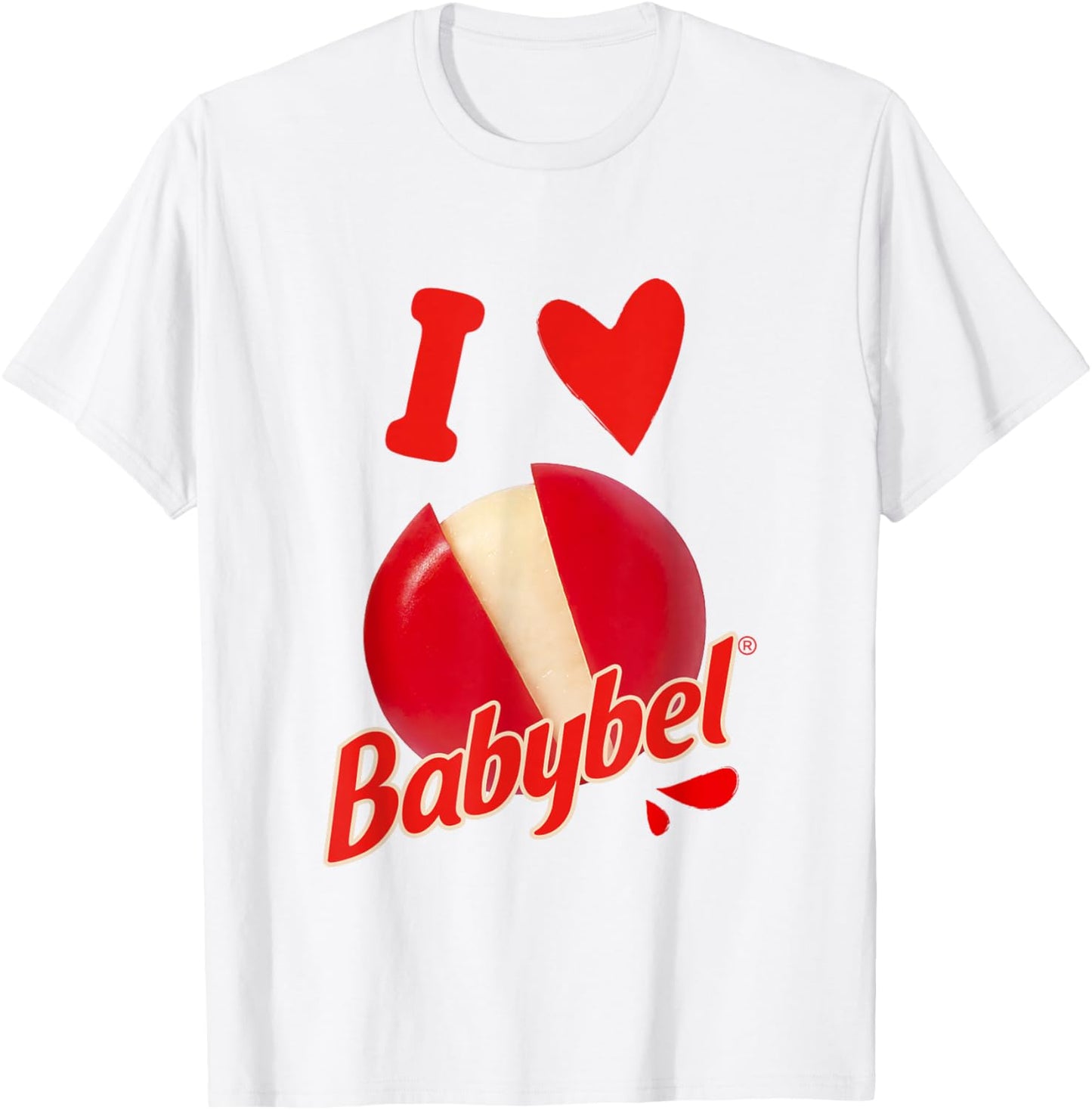 Babybel I Love Babybel Heart , White T-Shirt - T-Shirt | White