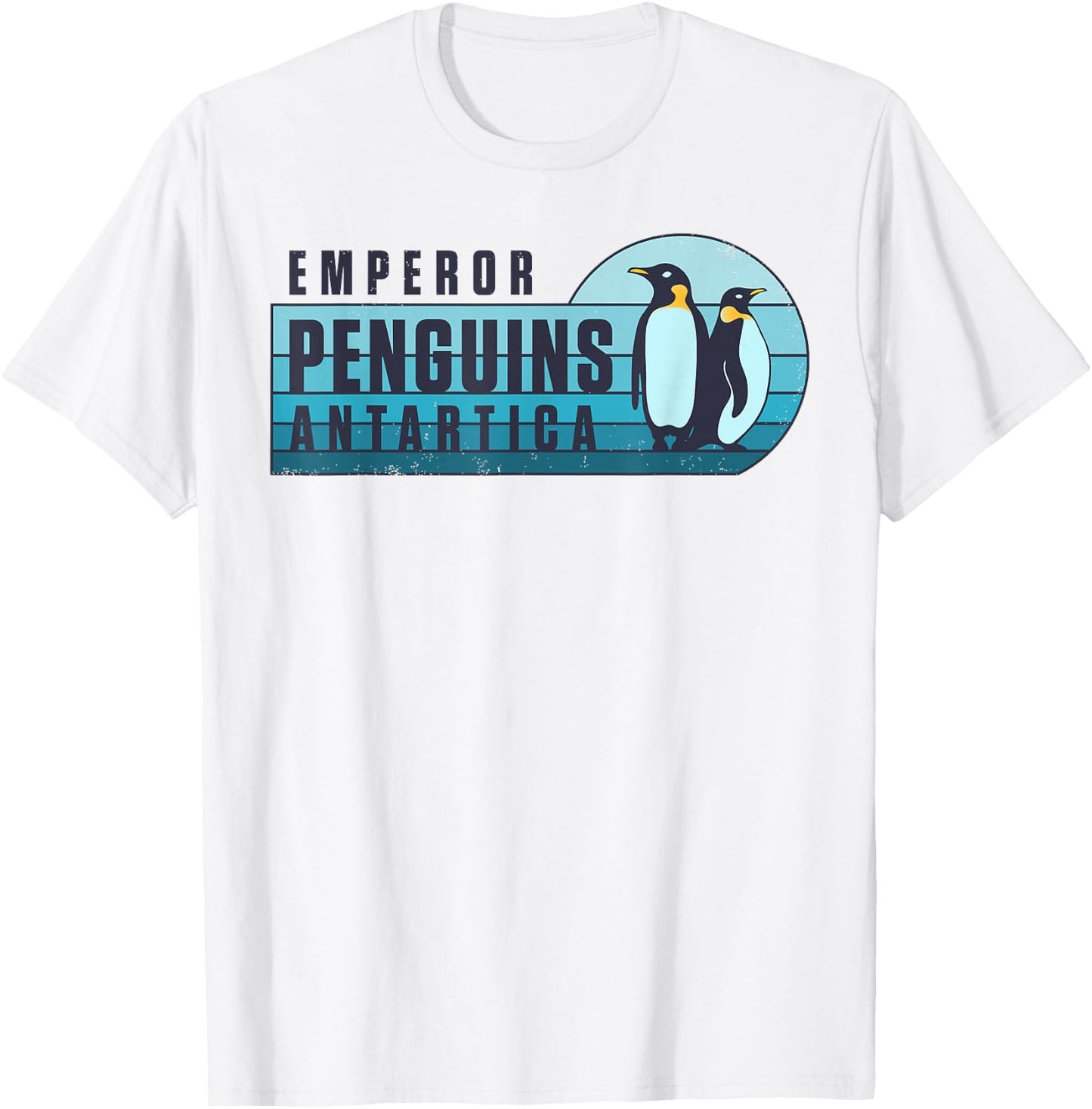 Emperor Penguins Antartica Penguin Lovers Retro Vintage Bird T-Shirt - T-Shirt | White