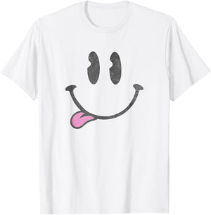 Trendy Happy Smiley , white, S T-Shirt - T-Shirt | White