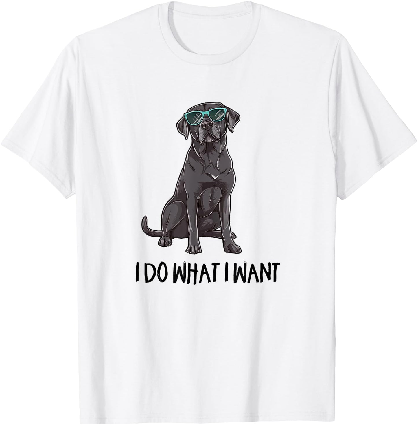 & Kids Funny Do What I Want Black Lab Lover T-Shirt - T-Shirt | White