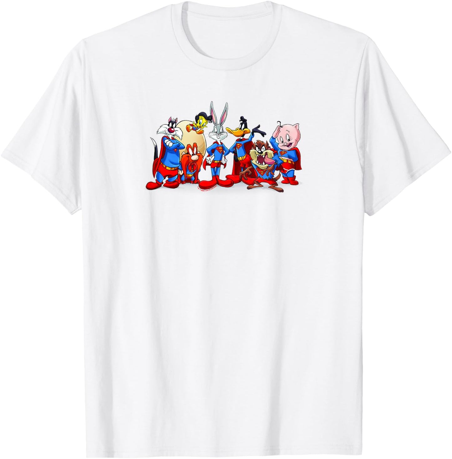 WB 100 Looney Tunes Group Shot Superman Special Collection T-Shirt - T-Shirt | White