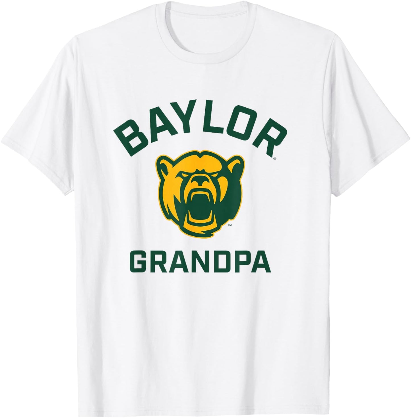 Baylor University Bears Arched Grandpa T-Shirt - T-Shirt | White