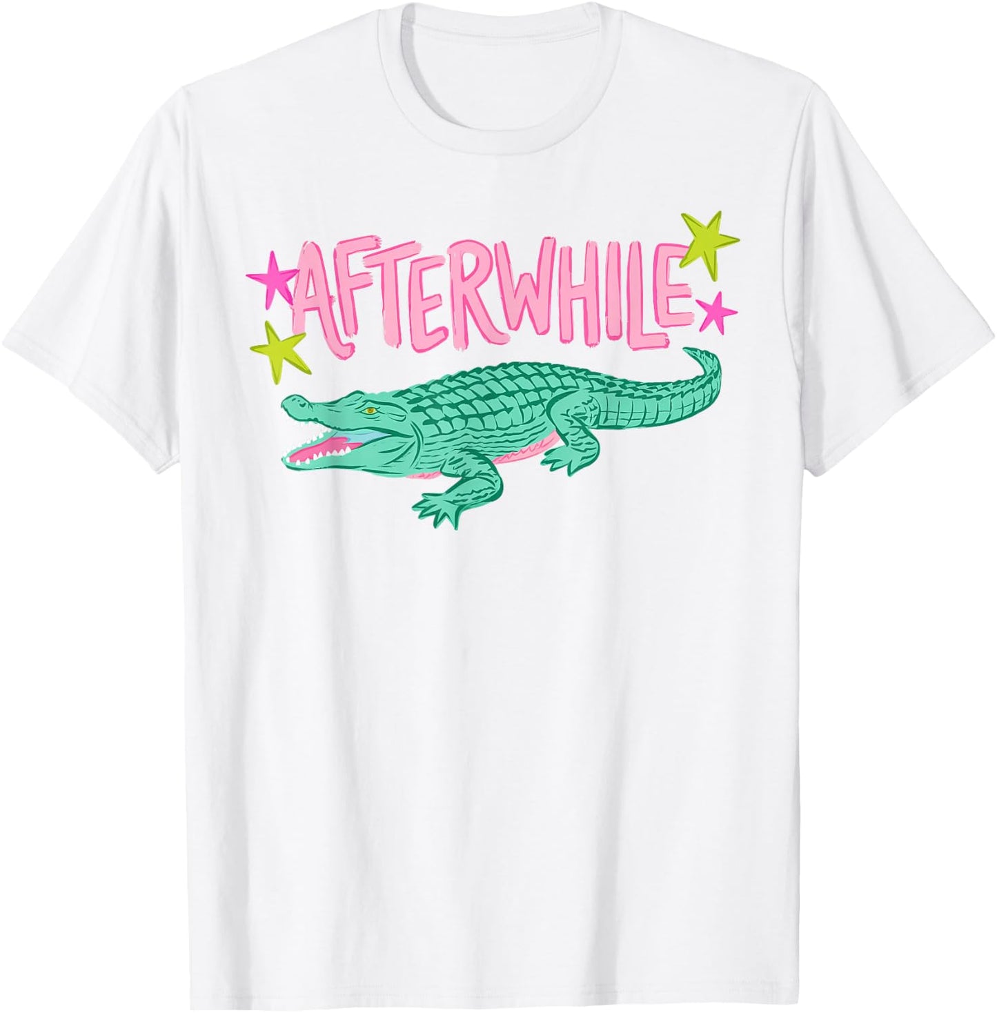 After While Crocodile Later Gator Funny Last Day of School T-Shirt - T-Shirt | White