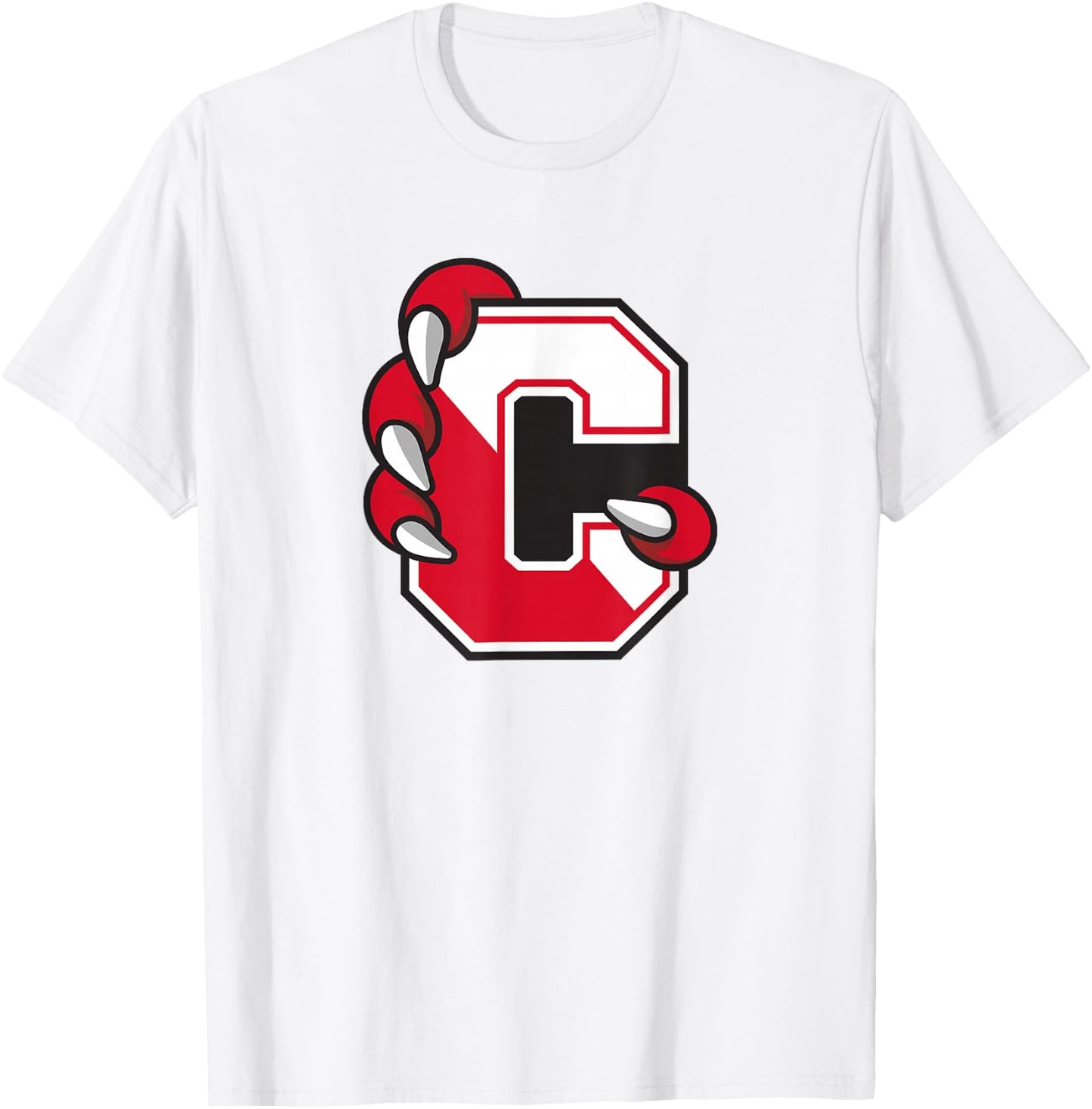 SUNY Cortland Red Dragons C Claw Logo T-Shirt - T-Shirt | White