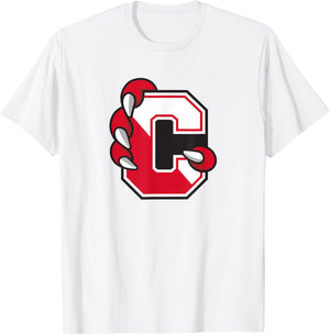 SUNY Cortland Red Dragons C Claw Logo T-Shirt - T-Shirt | White