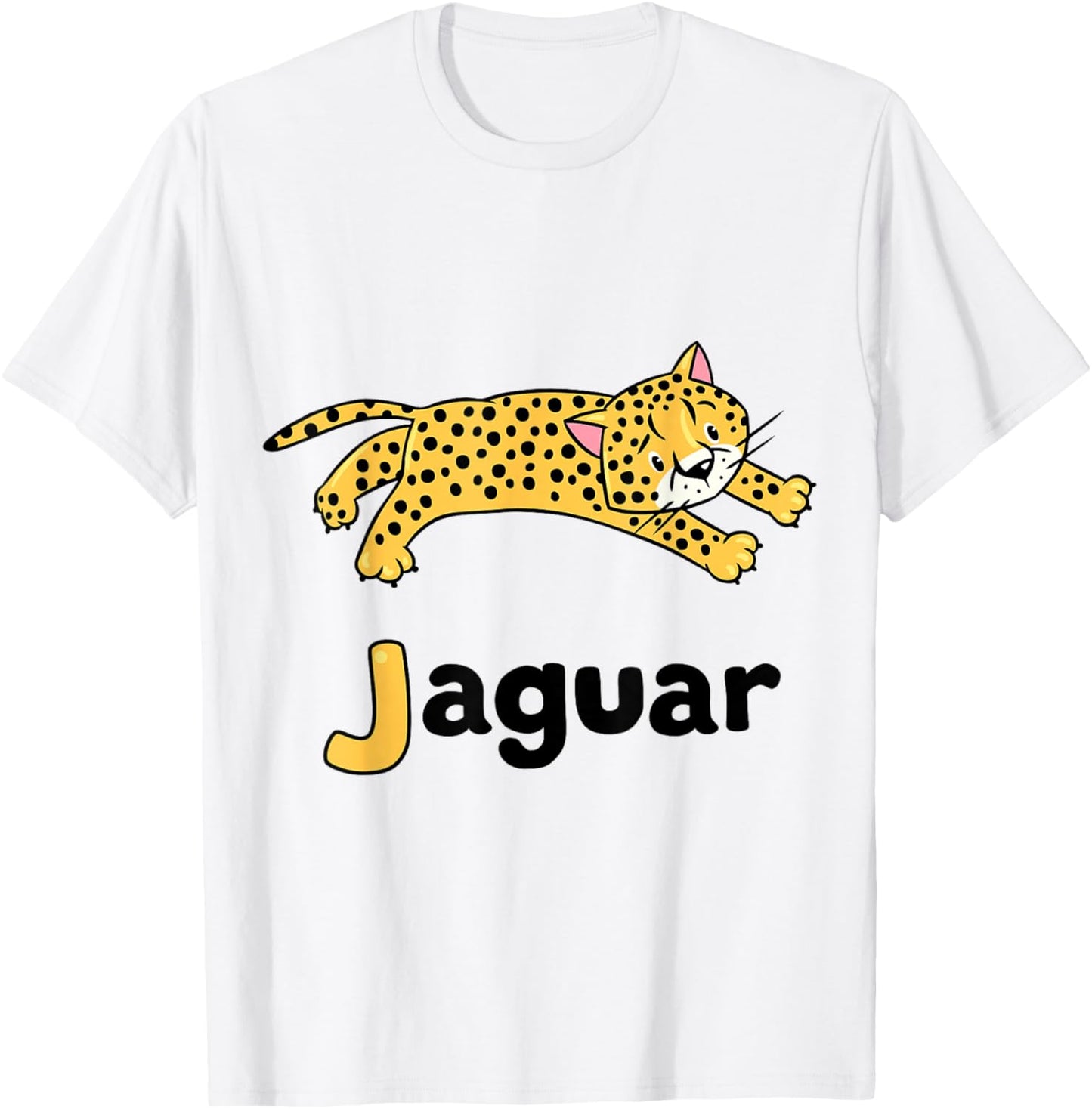 J is for Jaguar ABC Alphabet for Teachers Students T-Shirt - T-Shirt | White