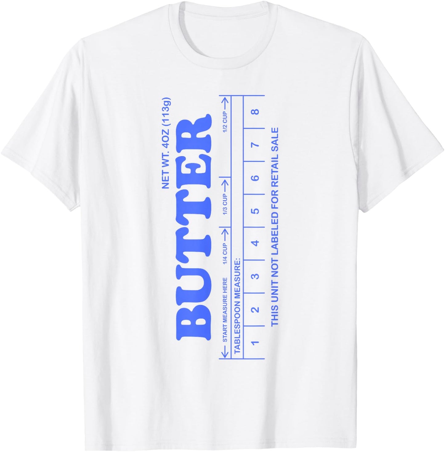 Butter Stick - Blue funny T-Shirt - T-Shirt | White