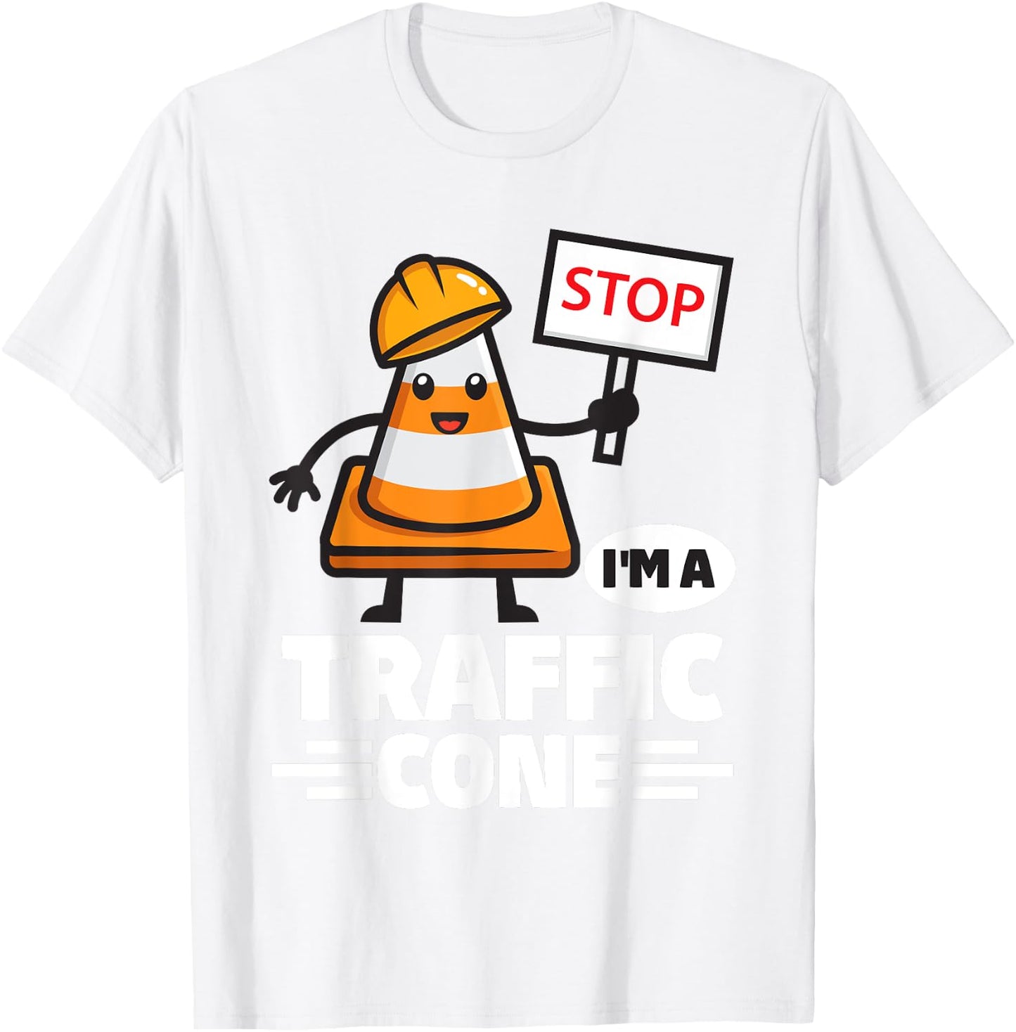Halloween Traffic Cone Costume I'm A Traffic Cone T-Shirt - T-Shirt | White
