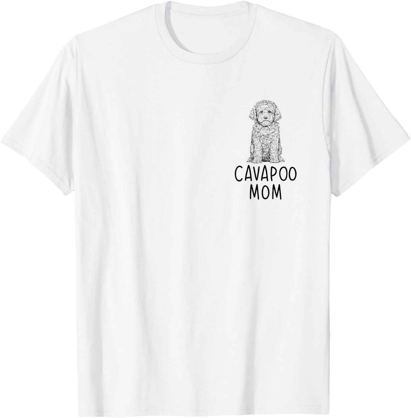Cavapoo Mom Pocket Cavadoodle Doodle Dog Mama T-Shirt - T-Shirt | White