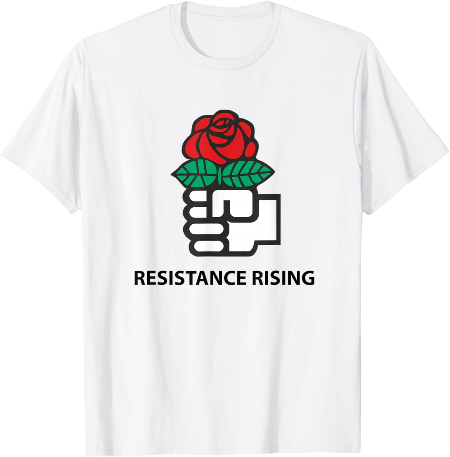 Democratic Socialists of America (DSA) Resistance Rising T-Shirt - T-Shirt | White