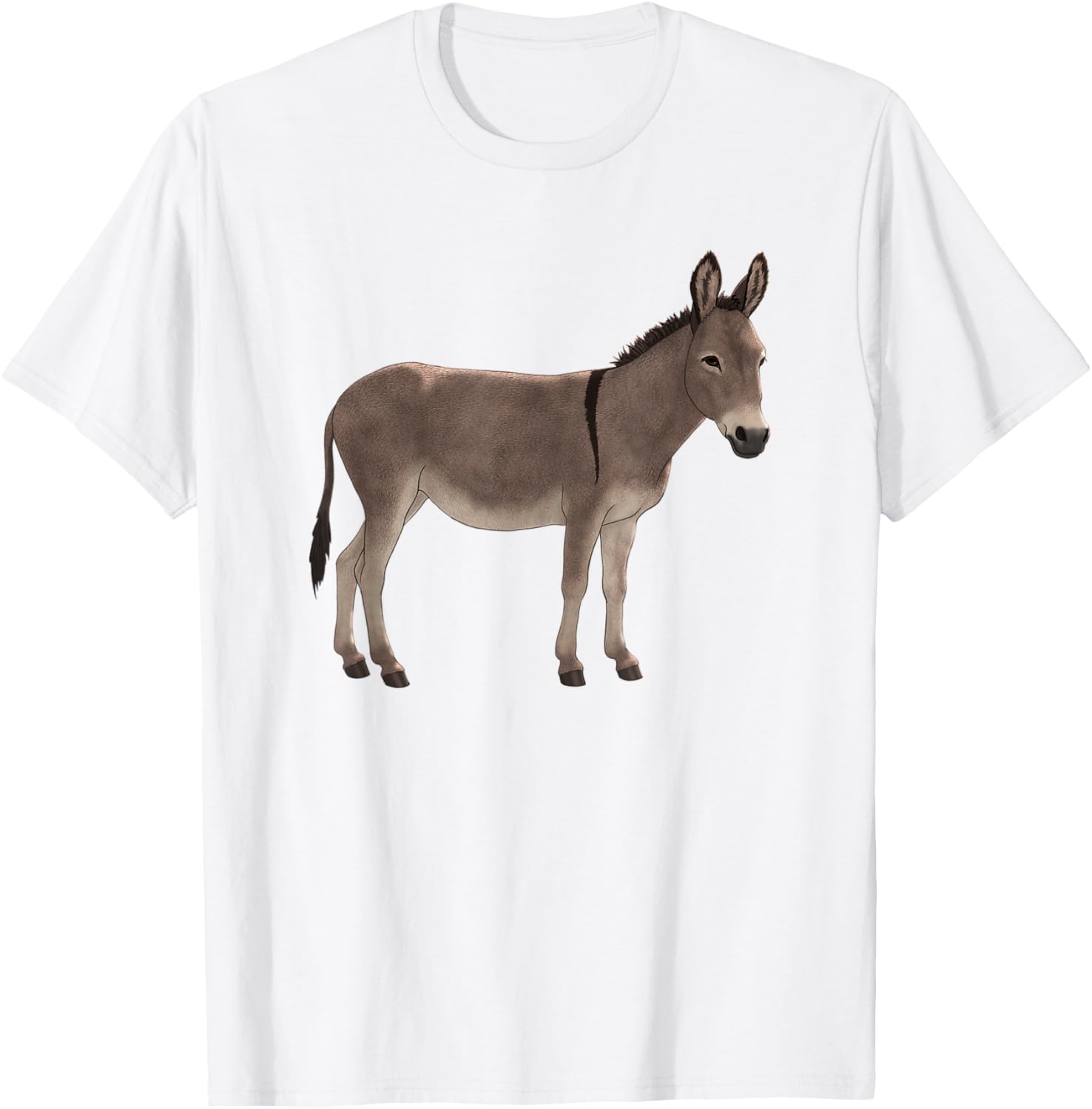 Cute Gray Donkey Wild Burro Animal Nature Lovers Gift T-Shirt - T-Shirt | White