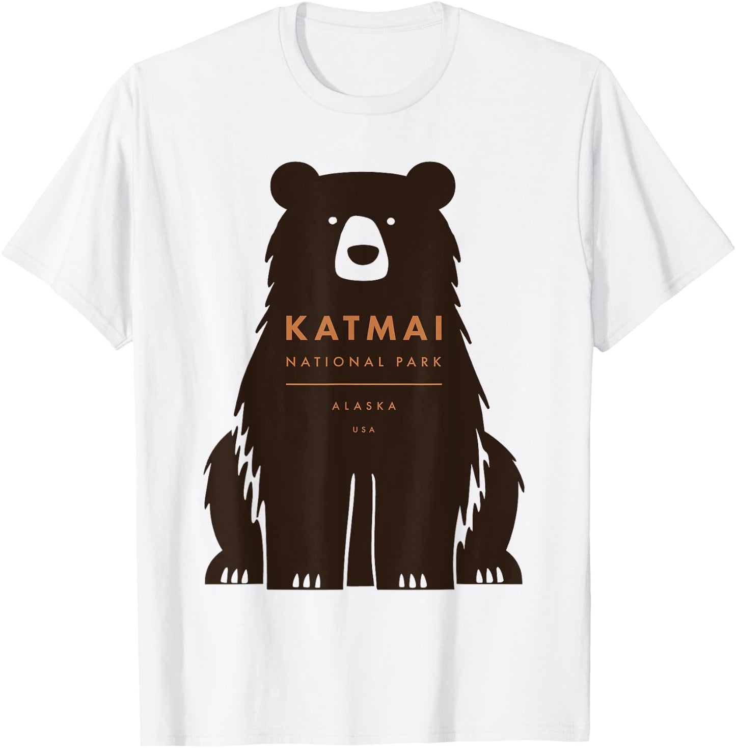 Katmai National Park Alaska Retro Vintage Bear T-Shirt - T-Shirt | White