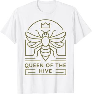Beekeeper Outfit Women Bee Lover Queen Of The Hive T-Shirt - T-Shirt | White