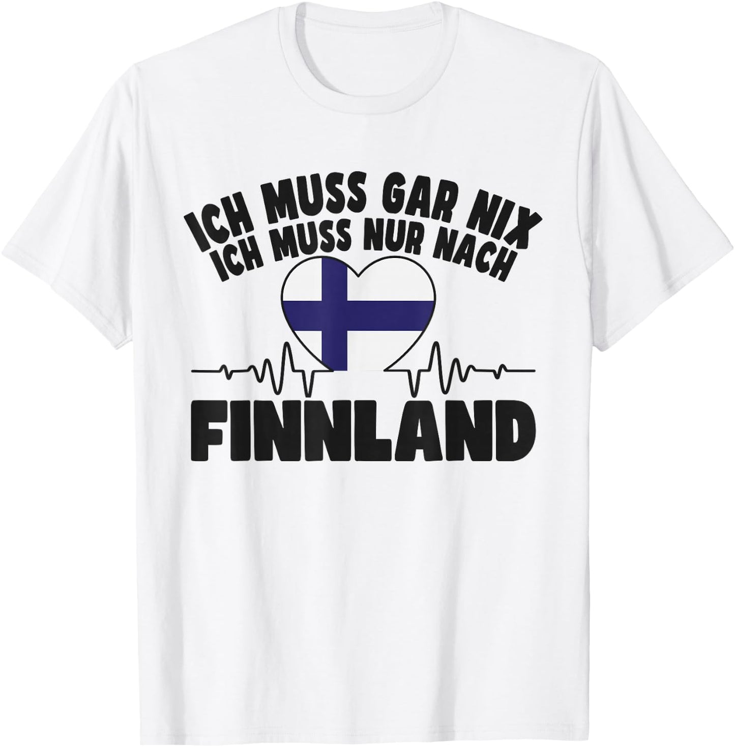 with German Text "Ich muss gar nix" [German Langu, gray, S T-Shirt - T-Shirt | White