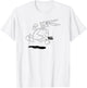 Looney Tunes Bugs Bunny Running Away Simple Outline T-Shirt - T-Shirt | White