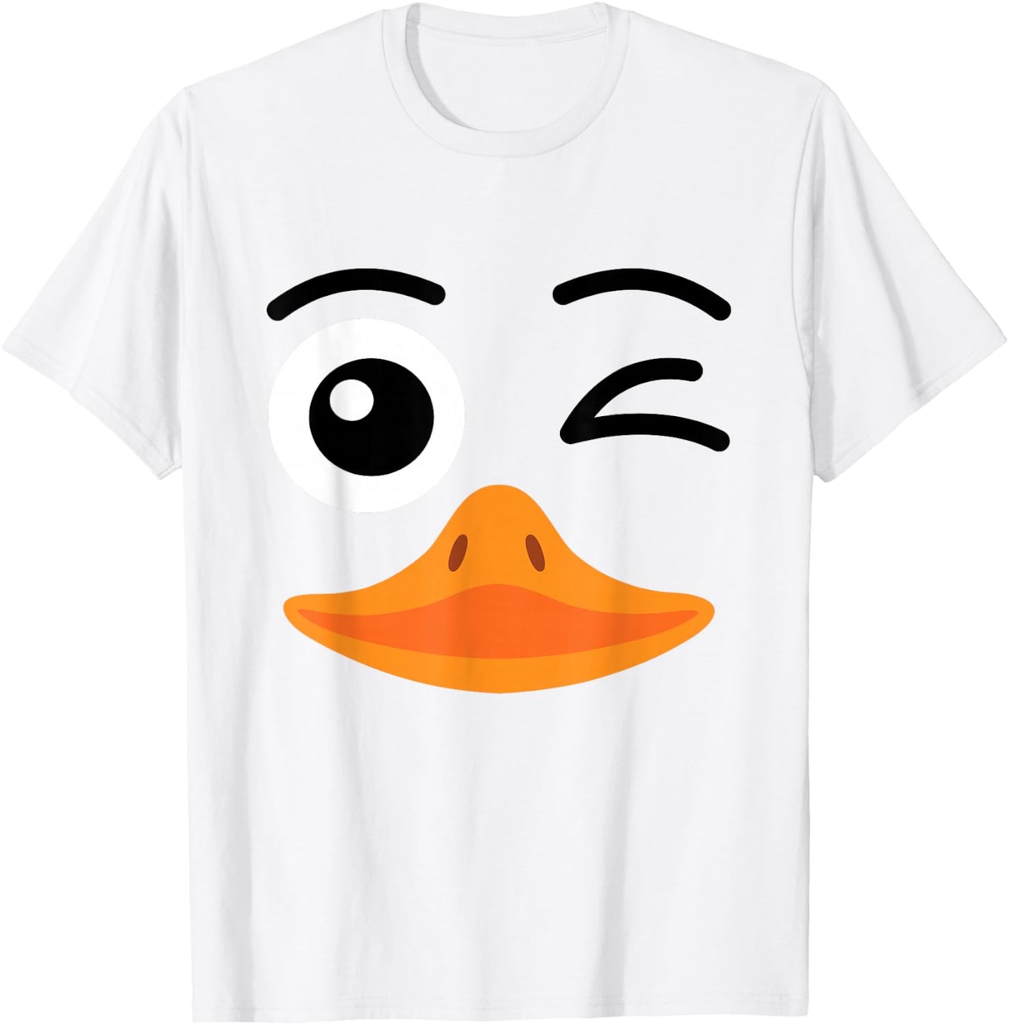 Funny lazy easy duck face costume for DIY halloween party T-Shirt - T-Shirt | White