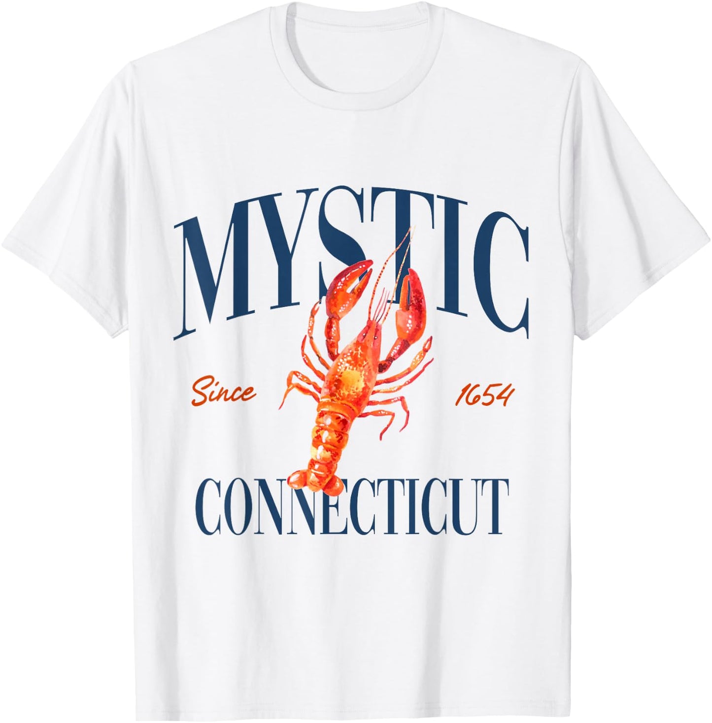 Mystic Connecticut Est. 1654 - Old Money, Retro, Classic T-Shirt - T-Shirt | White