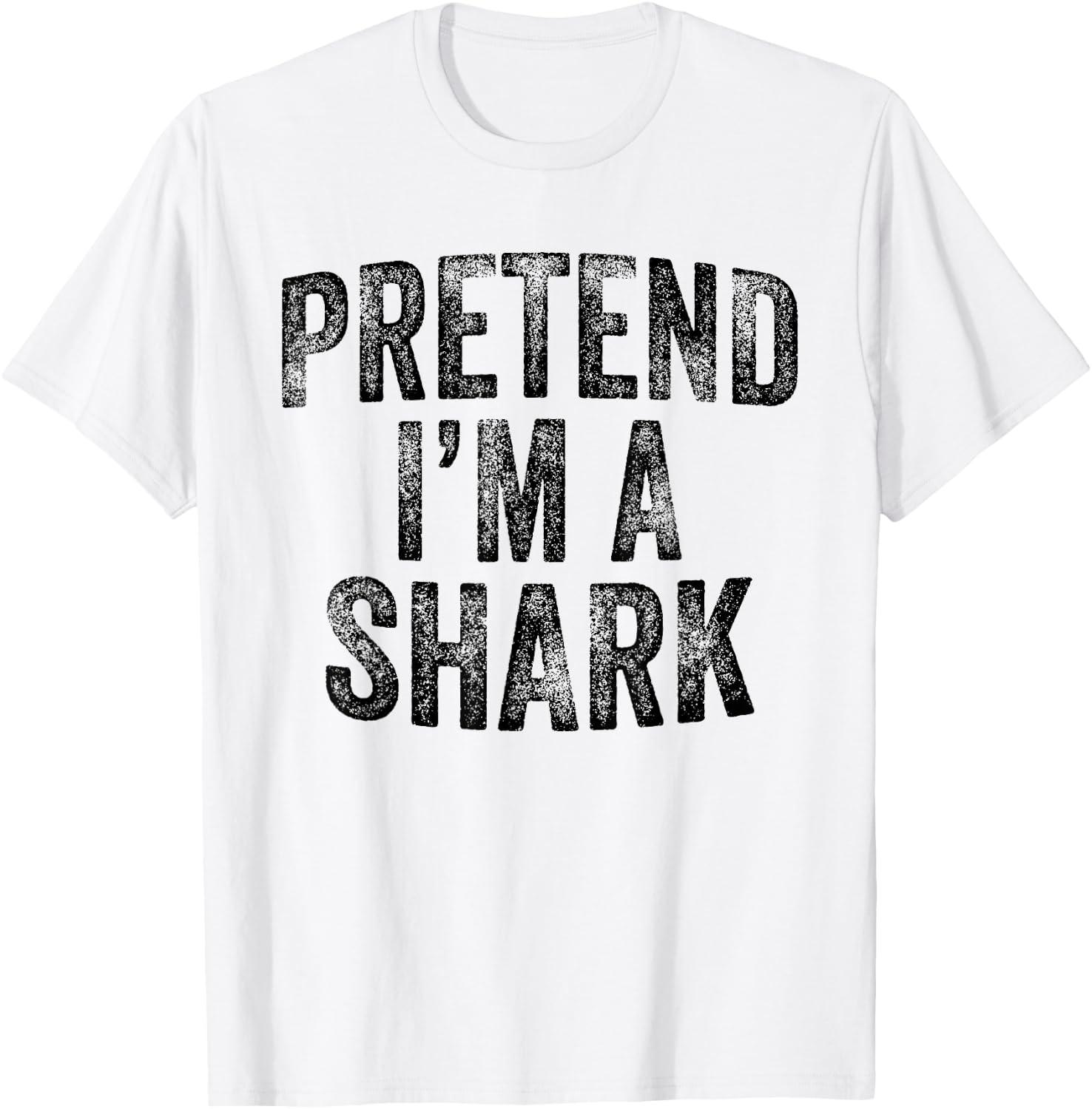 Pretend I'm A Shark Family Lazy Easy Halloween Party Costume T-Shirt - T-Shirt | White
