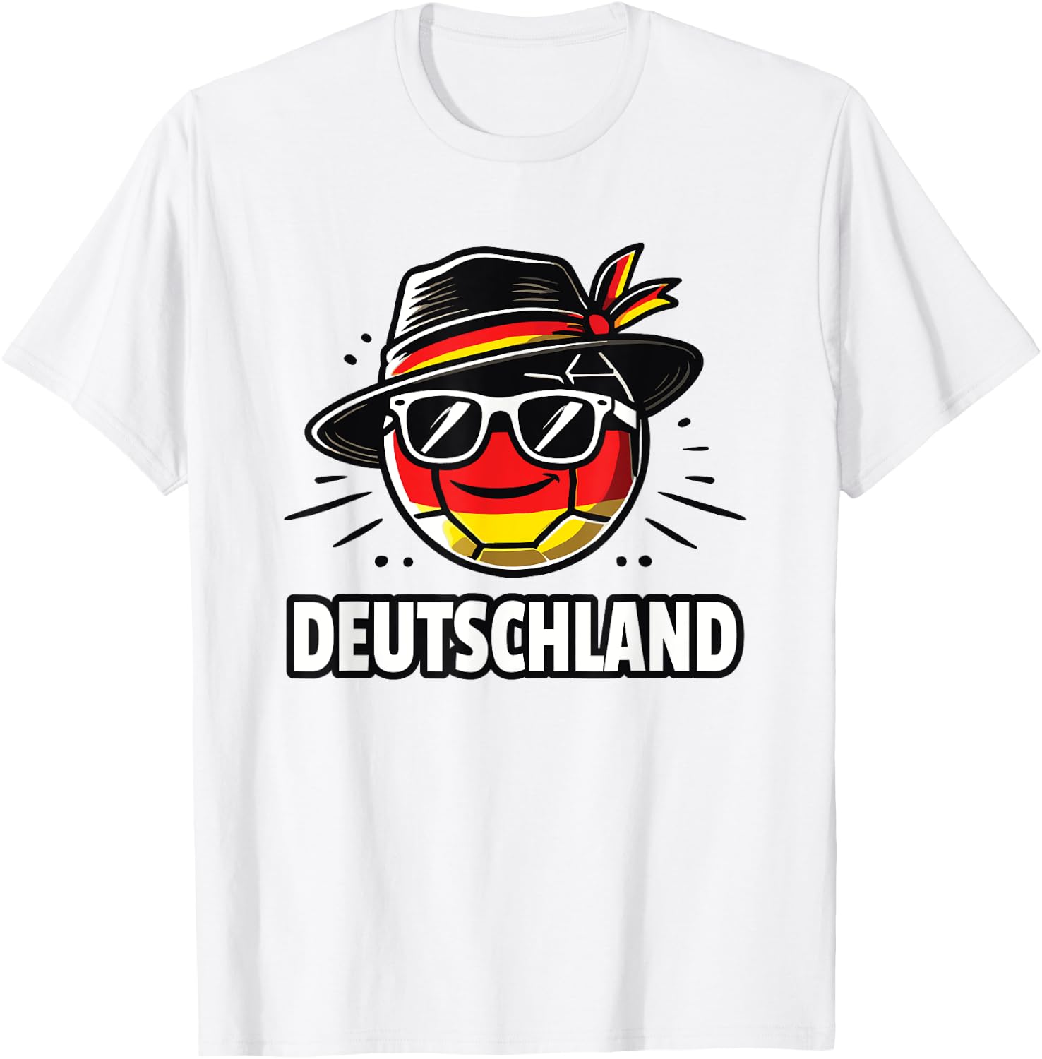 Fußball mit Deutschland Flagge lustiger Ball Fan T-Shirt - T-Shirt | White
