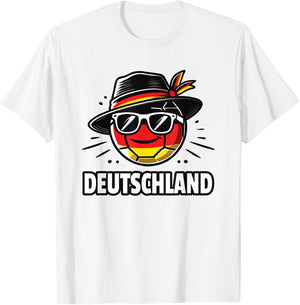 Fußball mit Deutschland Flagge lustiger Ball Fan T-Shirt - T-Shirt | White