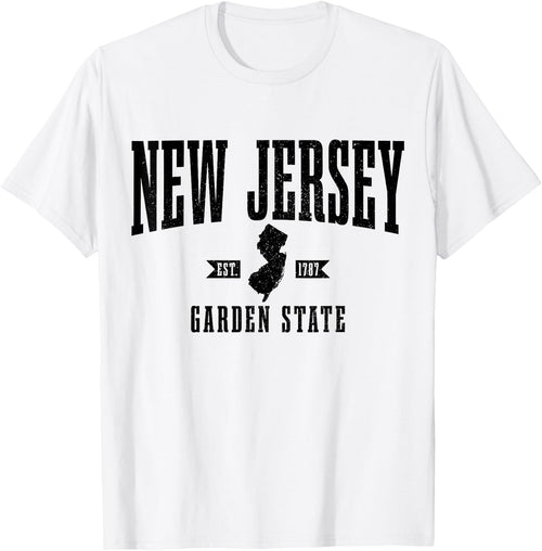 New Jersey Est. 1787 State Map Pride Vintage New Jersey