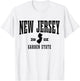 New Jersey Est. 1787 State Map Pride Vintage New Jersey T-Shirt - T-Shirt | White