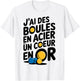 "Je ai des Boules en Bois en Acier et un Coeur en Or Petanque Gift" , white, S T-Shirt - T-Shirt | White