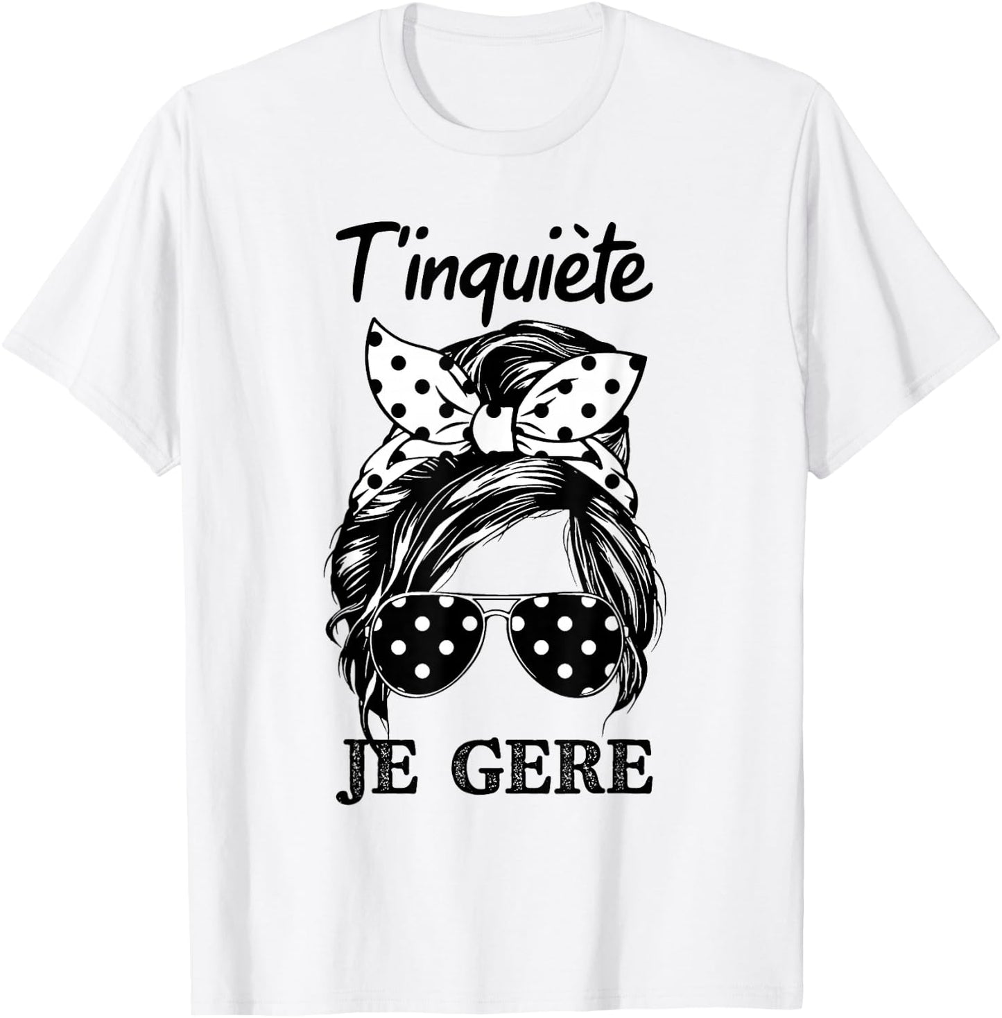 T'Worry Je Gère Humour Cat Kawaii Women's T-Shirt - T-Shirt | White