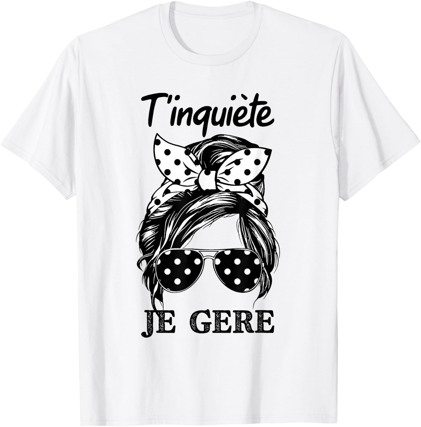 T'Worry Je Gère Humour Cat Kawaii Women's T-Shirt - T-Shirt | White