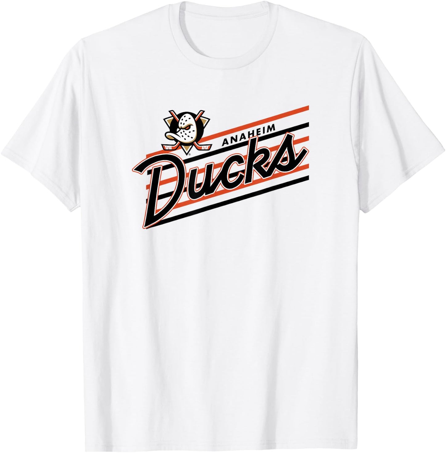 Anaheim Ducks Retro Performer Gray NHL Officially Licensed T-Shirt - T-Shirt | White