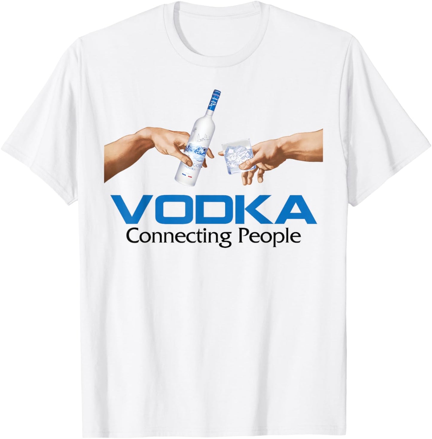 VODKA - CONNECTING PEOPLE X Erschaffung Adam Vodka Party , White T-Shirt - T-Shirt | White