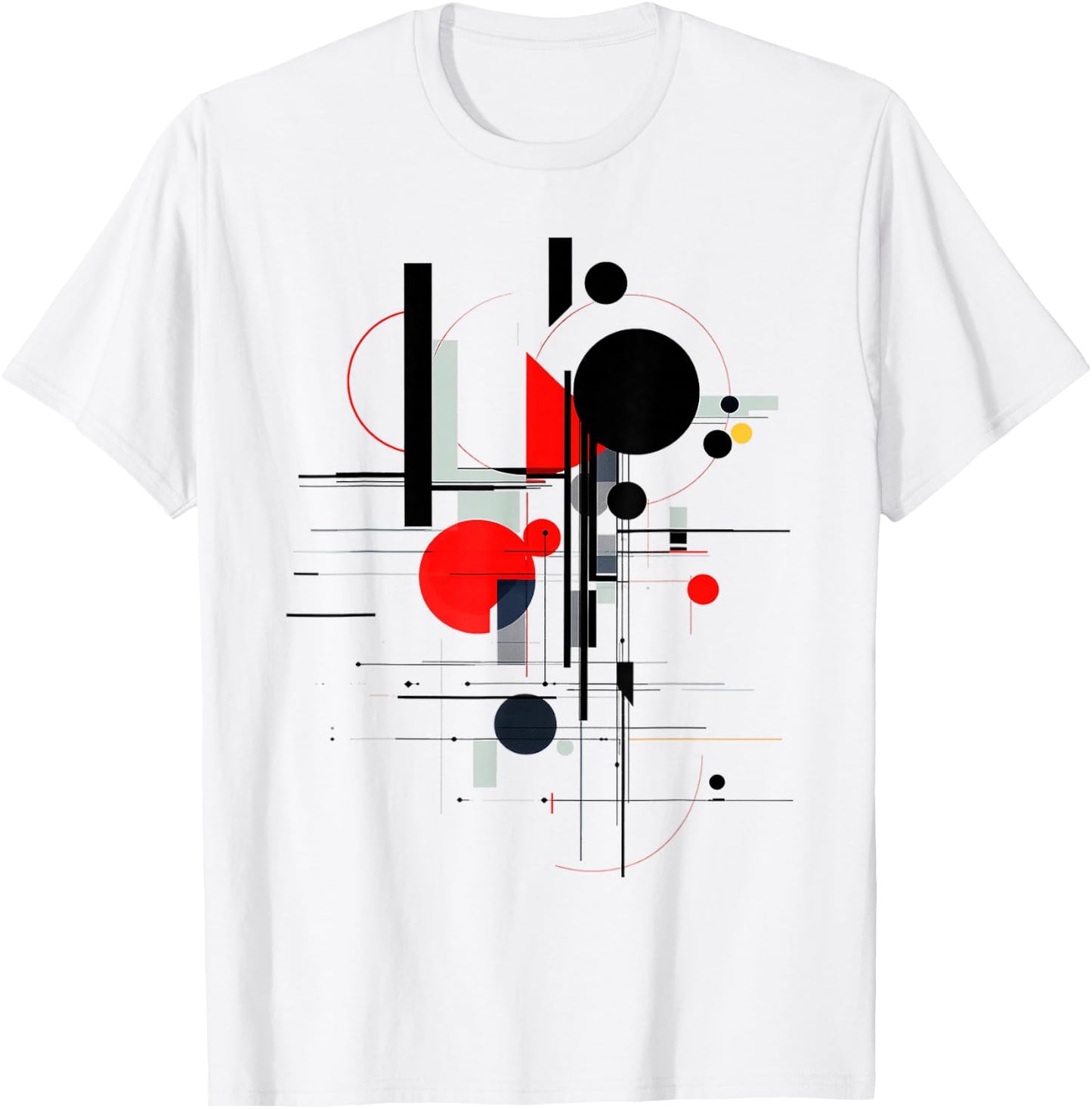 Abstract Art Pattern Painting Geometric Art Work , white, S T-Shirt - T-Shirt | White