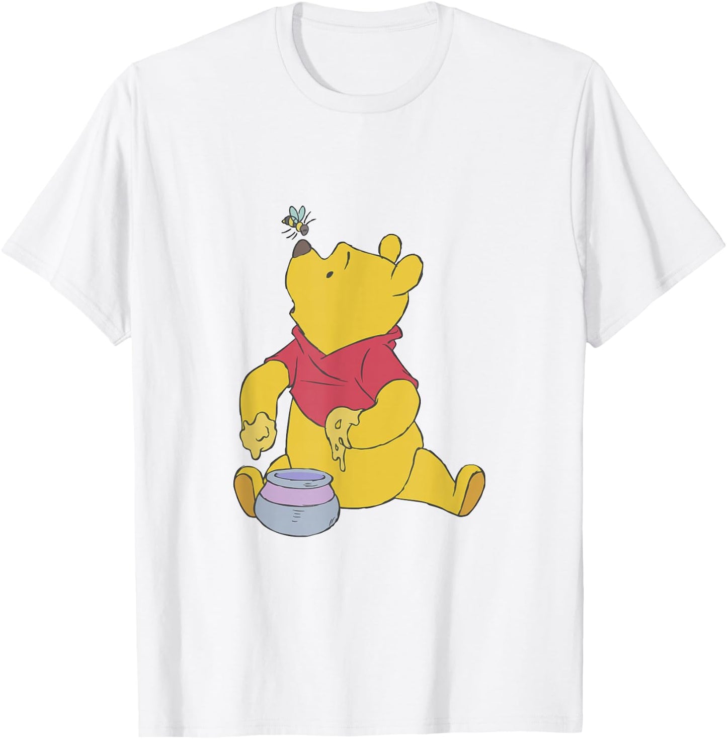 Disney Winnie The Pooh Honey Meeting Mrs. Bee Cute Logo T-Shirt - T-Shirt | White