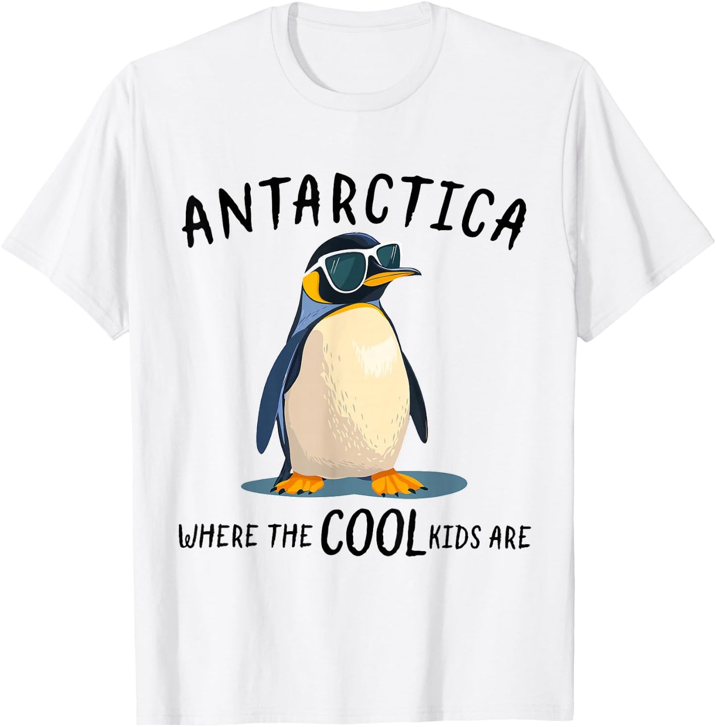 Funny Antarctica Cool Kids Penguin Souvenir T-Shirt - T-Shirt | White