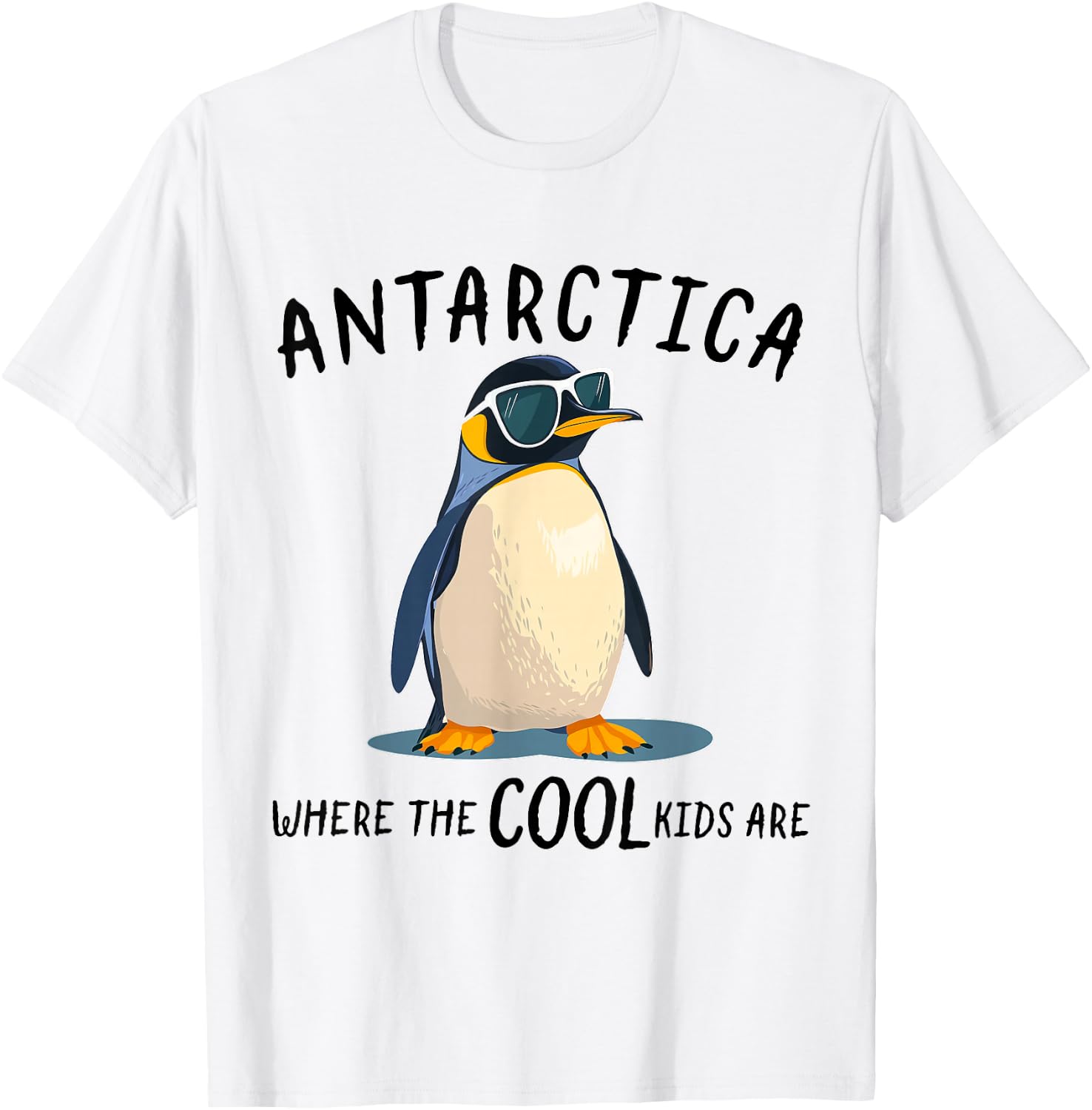Funny Antarctica Cool Kids Penguin Souvenir T-Shirt - T-Shirt | White