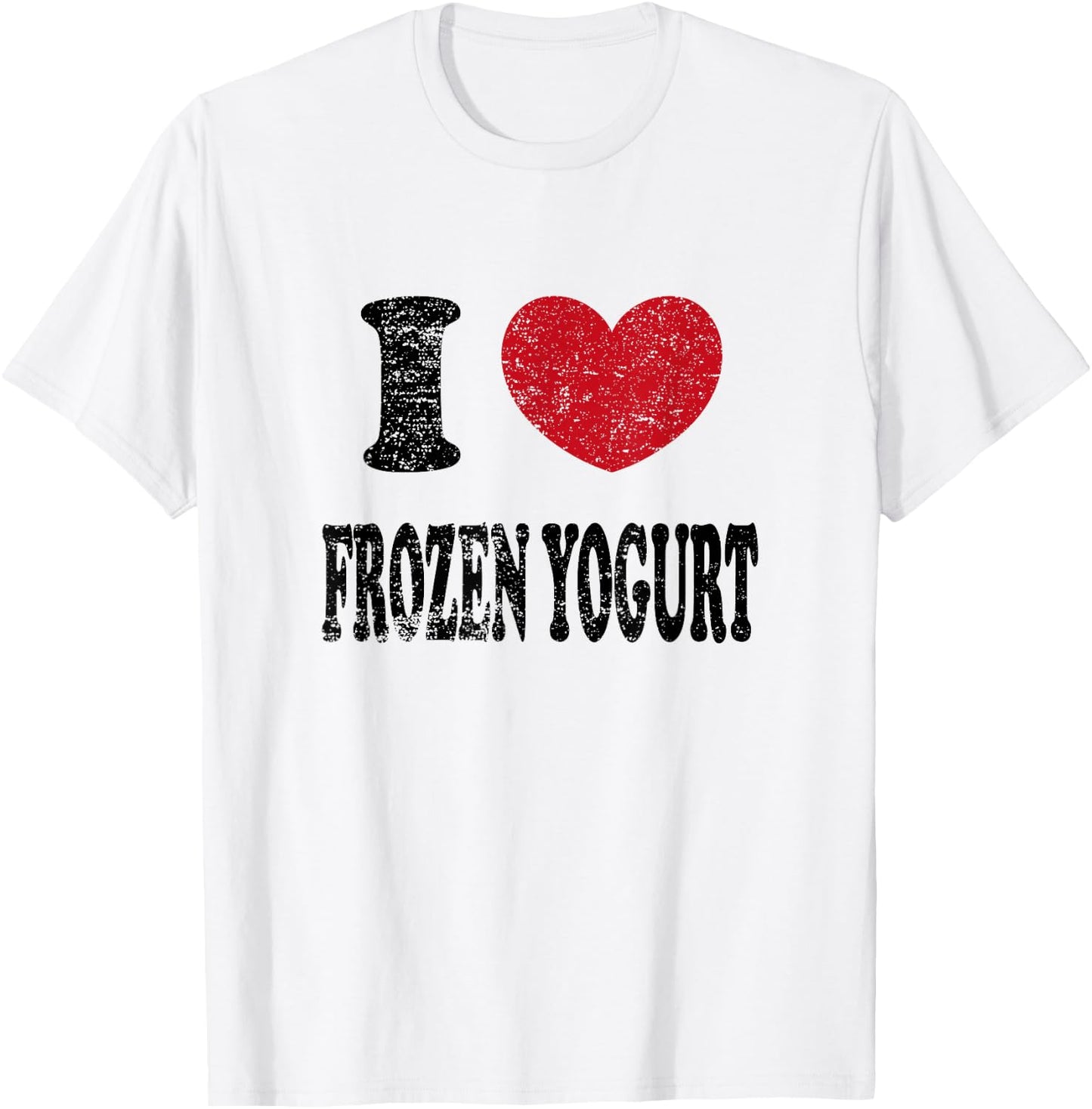 Vintage I Love Frozen Yogurt T-Shirt - T-Shirt | White
