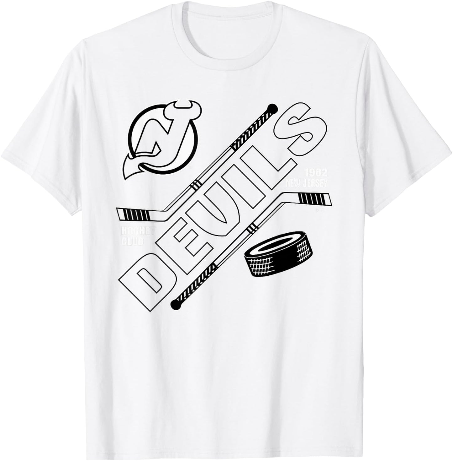 New Jersey Devils Force Red Officially Licensed T-Shirt - T-Shirt | White