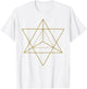 Sacred Geometry Star Tetrahedron Merkaba T-Shirt - T-Shirt | White