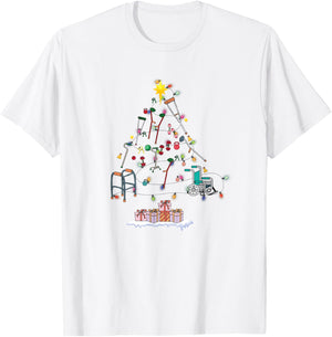 Funny Physical Therapy Christmas Tree For PT Therapist T-Shirt - T-Shirt | White
