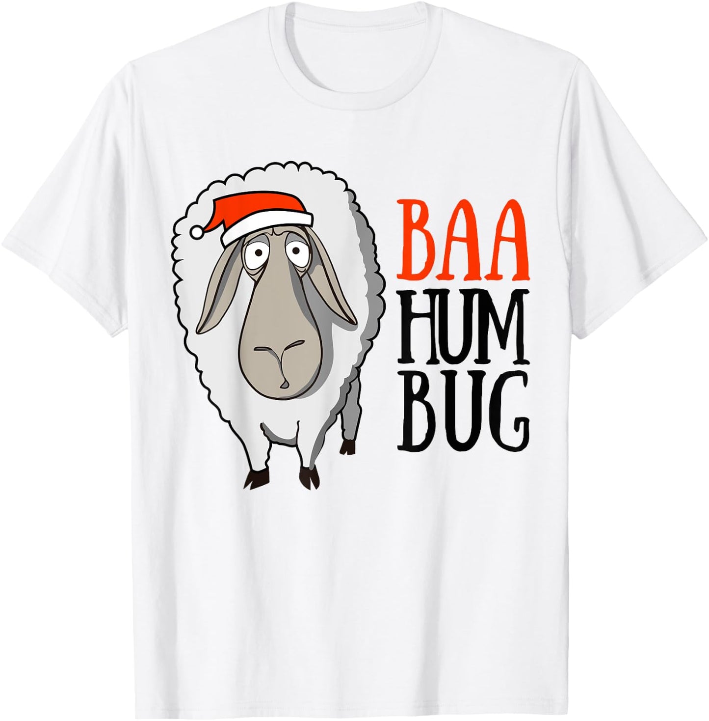 Funny Bah Humbug Sheep Christmas Gift Baa Humbug T-Shirt - T-Shirt | White