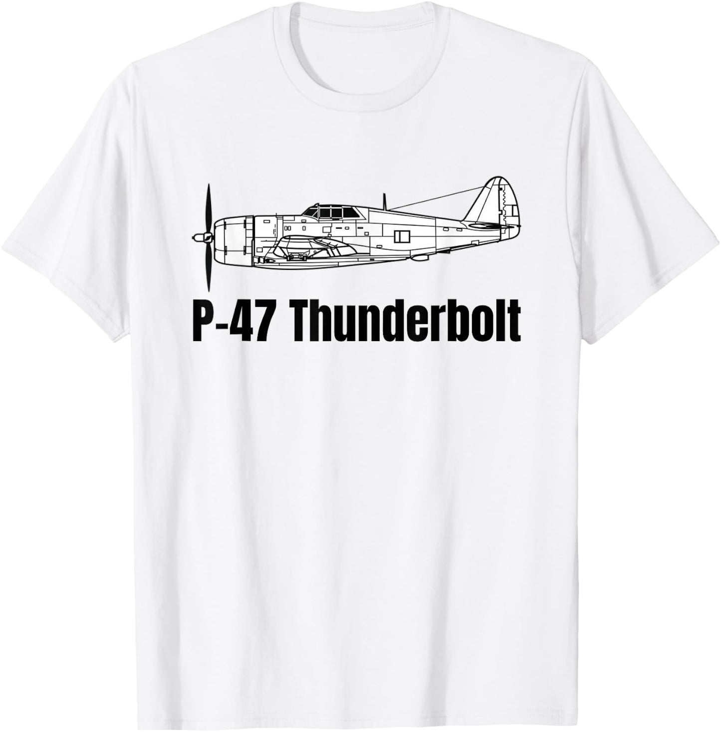 P-47 Thunderbolt Military Vintage Aircraft WWII / WW2 T-Shirt - T-Shirt | White