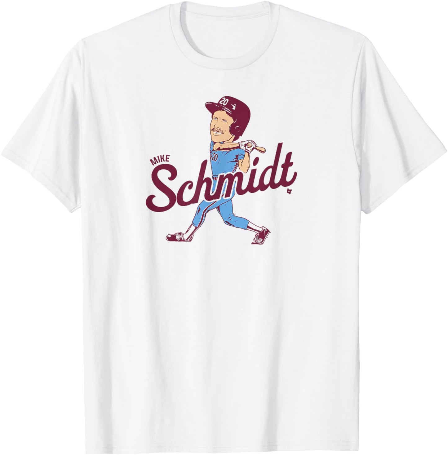 Mike Schmidt - Caricature - Philadelphia Baseball T-Shirt - T-Shirt | White