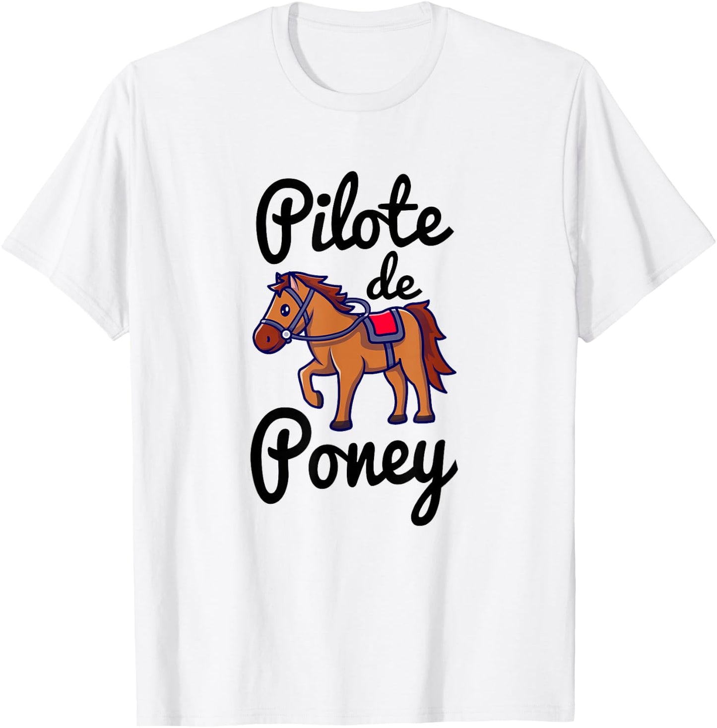 Pony Pilot T Shirt Riding Horse T-Shirt - T-Shirt | White