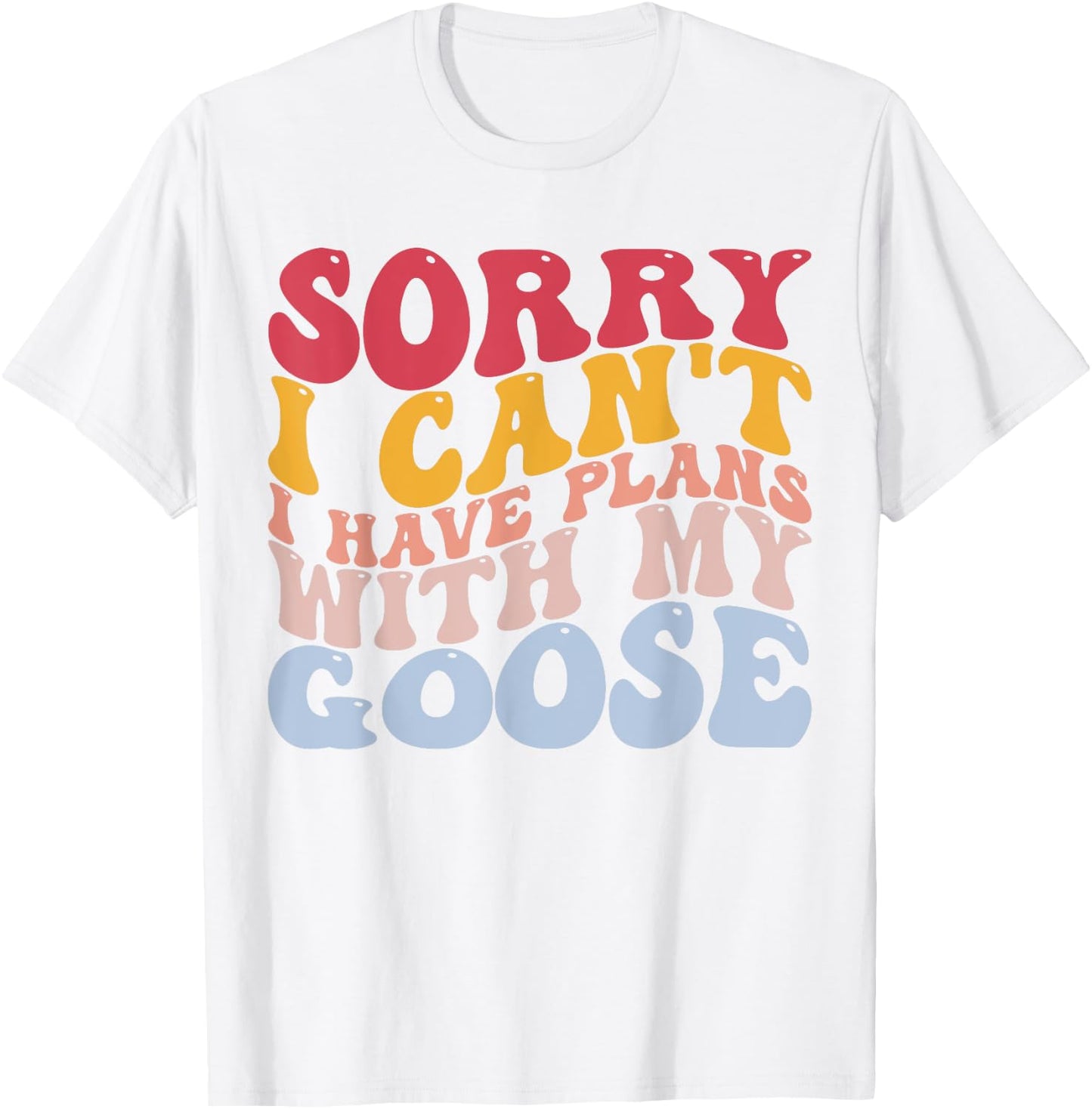 Sorry I Can't I Have Plans With My Goose Goose Lovers T-Shirt - T-Shirt | White