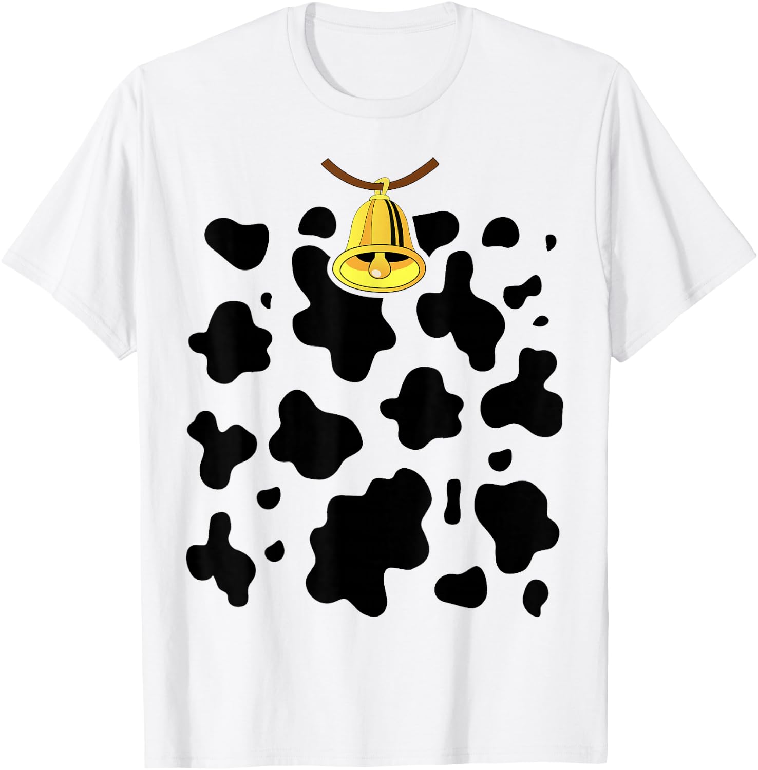 Funny Cow Costume Easy Calf DIY Halloween Cow Print Animals T-Shirt - T-Shirt | White