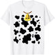 Funny Cow Costume Easy Calf DIY Halloween Cow Print Animals T-Shirt - T-Shirt | White