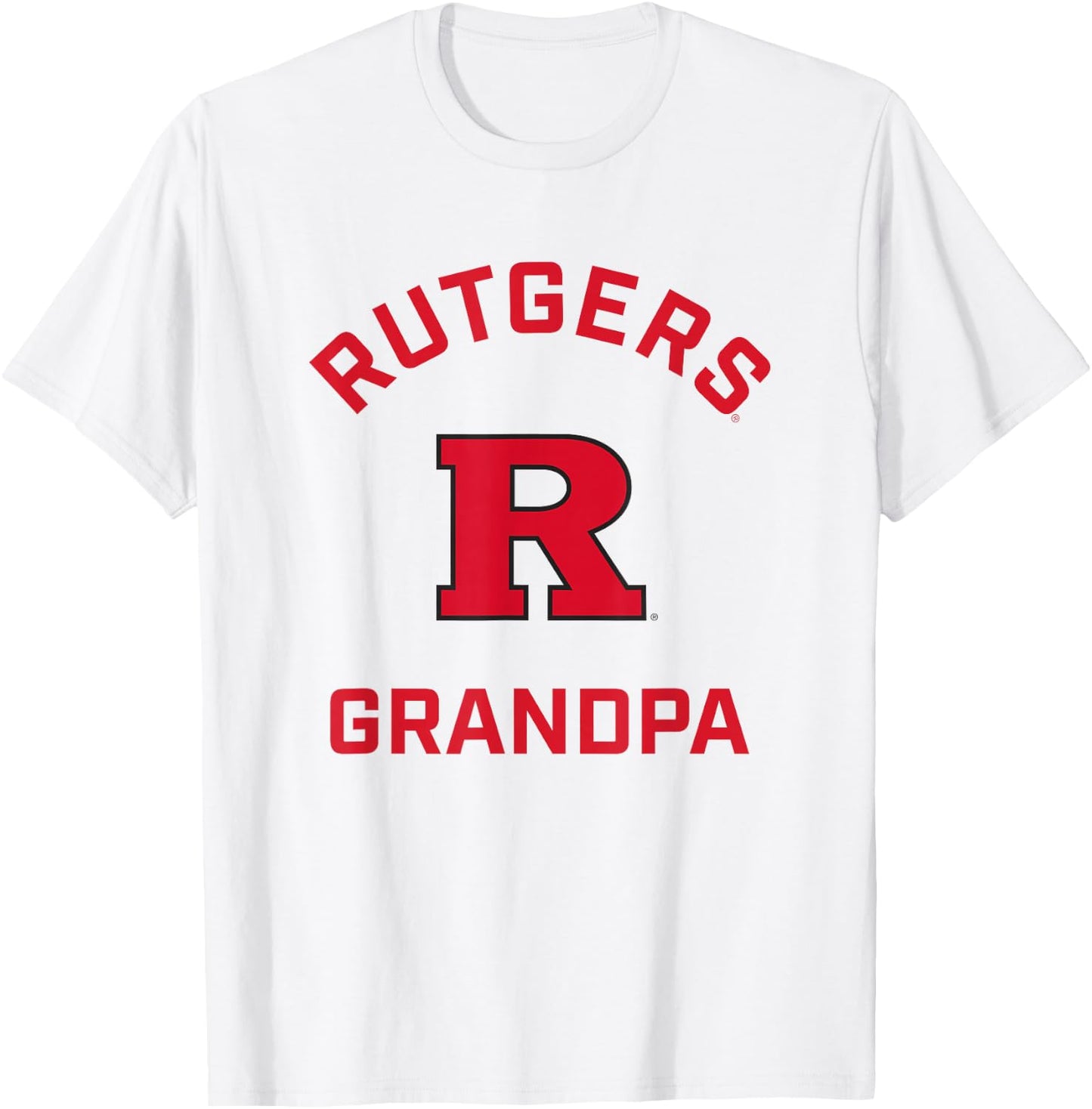 Rutgers University Scarlet Knights Arched Grandpa T-Shirt - T-Shirt | White