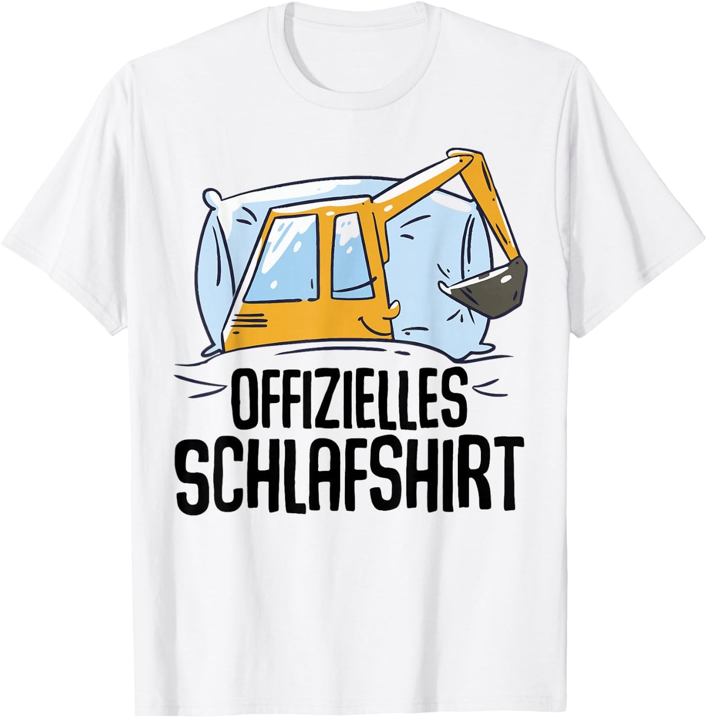 Bagger Offizielles Schlafshirt Schlafanzug Nachthemd Bagger T-Shirt - T-Shirt | White