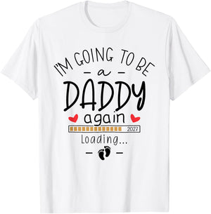 2nd Baby Announcement Dad I’m Going to Be a Daddy Again 2027 T-Shirt - T-Shirt | White