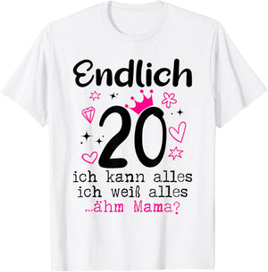 20th Birthday Girl Woman Daughter Finally 20 Years Women's , White T-Shirt - T-Shirt | White